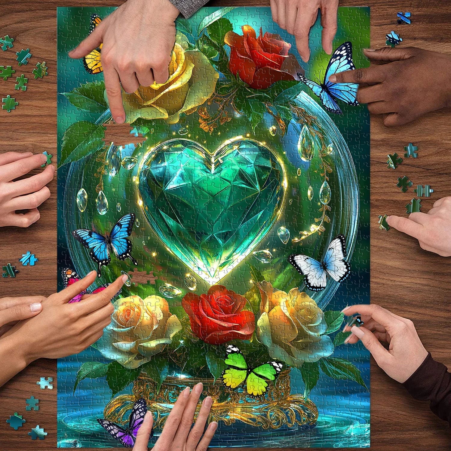 Crystal Heart Garden Jigsaw Puzzle 1000 Pieces