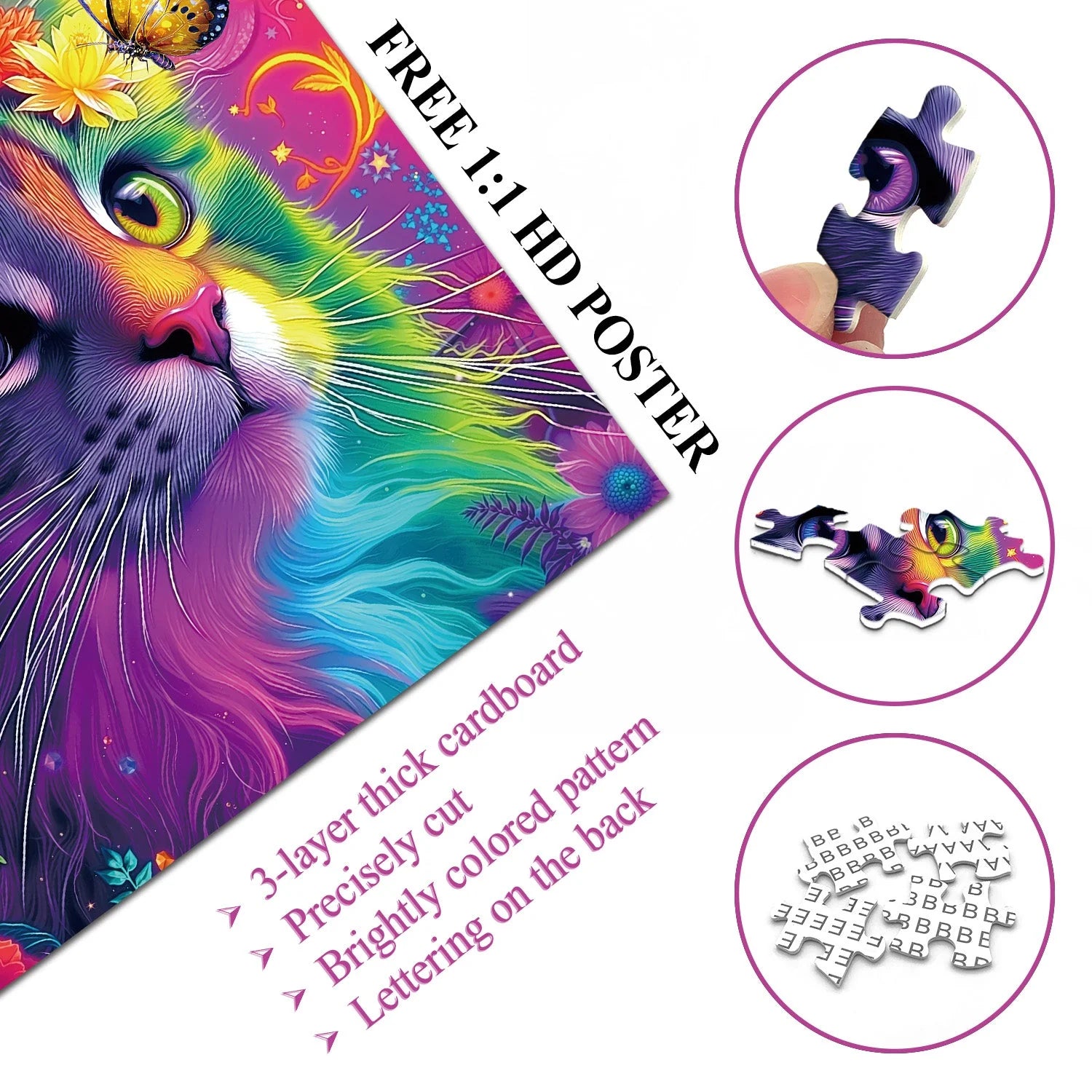 Iridescent Cat Jigsaw Puzzle 1000 Pieces