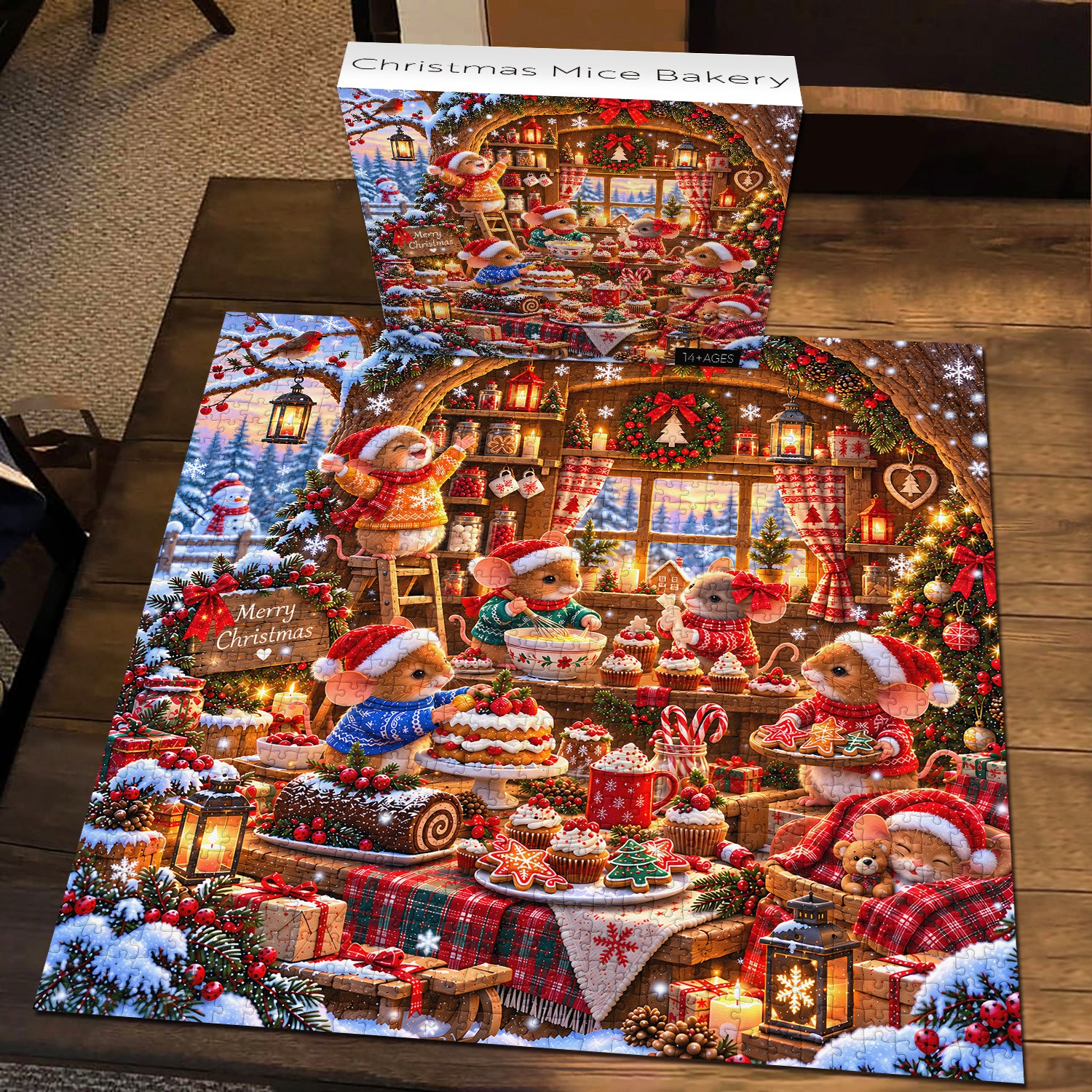 Christmas Mouse Bakery Jigsaw Puzzle 1000 Piece