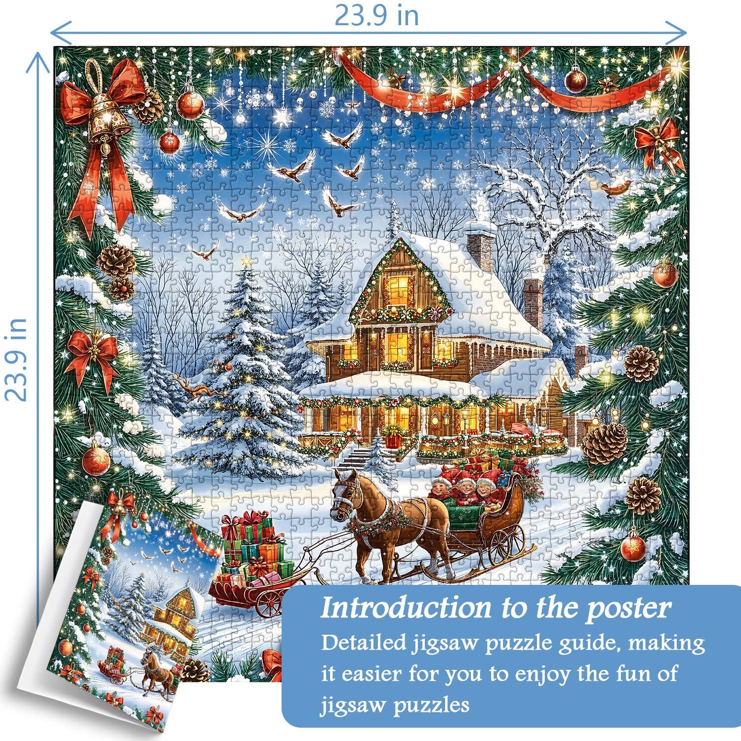 Christmas Sleigh Ride Jigsaw Puzzle 1000 Pieces