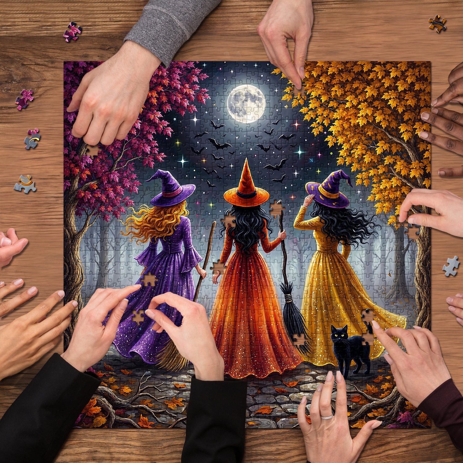 Moonlit Witch Forest Jigsaw Puzzle 1000 Piece