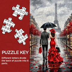 Parisian Rainy Romance Jigsaw Puzzle 1000 Piece