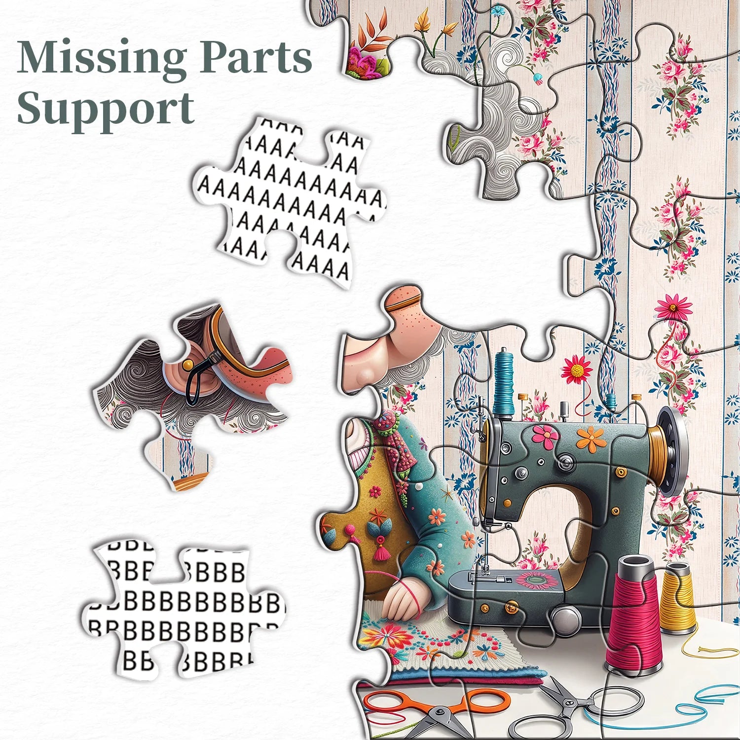 Sewing Grandma Jigsaw Puzzle 1000 Pieces