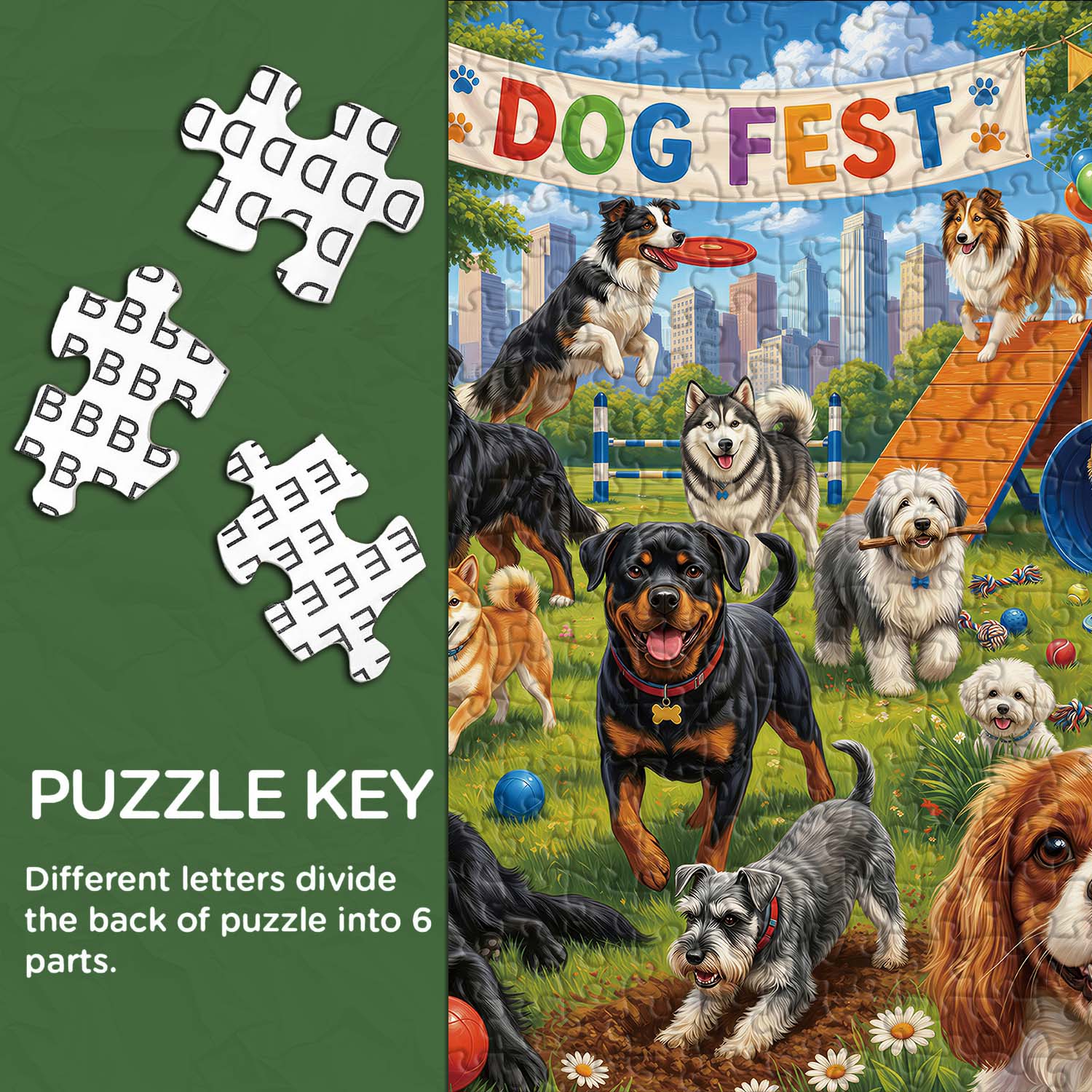 Playful Dogs Jigsaw Puzzle 1000 Pieces
