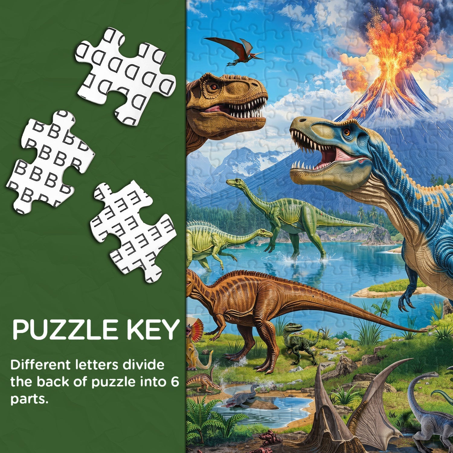 Brüllender Vulkan Puzzle 1000 Teile
