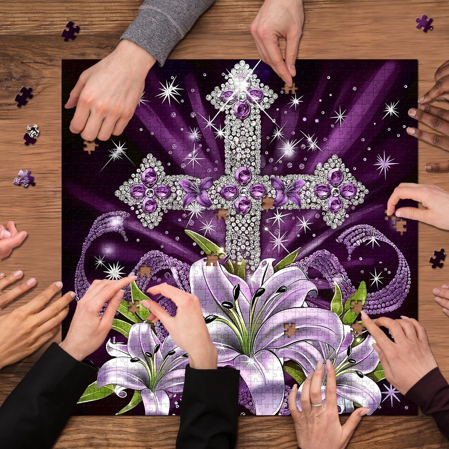 Faith And Flowers Jigsaw Puzzle 1000 Pieces