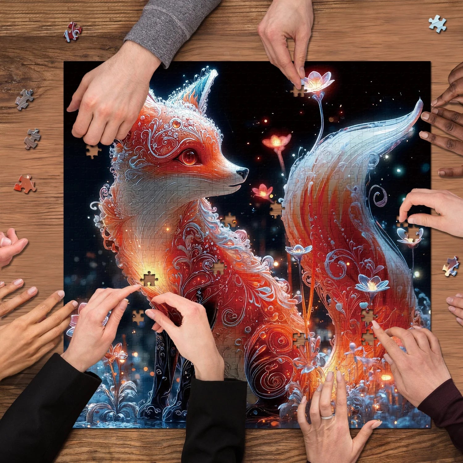 Crystal Fox Jigsaw Puzzle 1000 Pieces