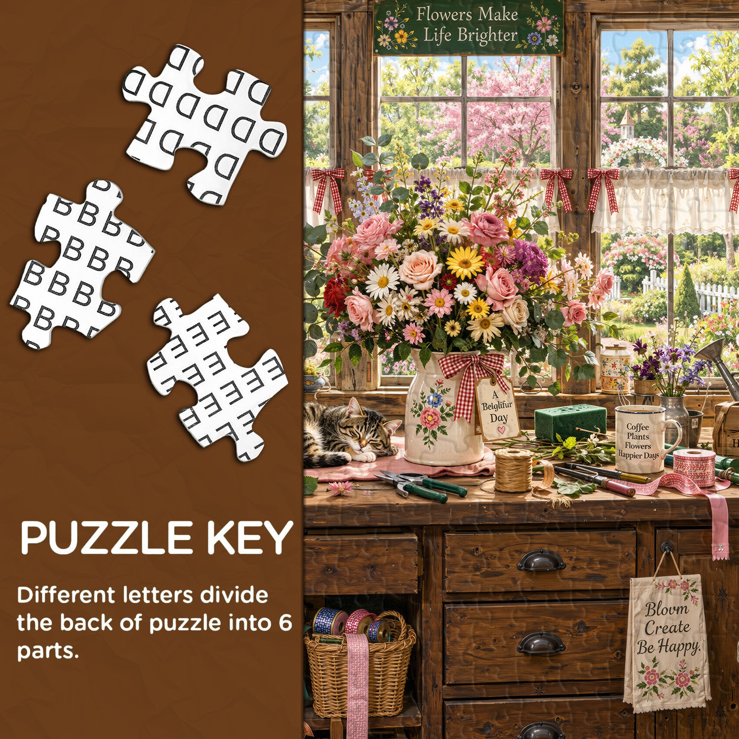 Cozy Floral Studio Jigsaw Puzzle 1000 Piece