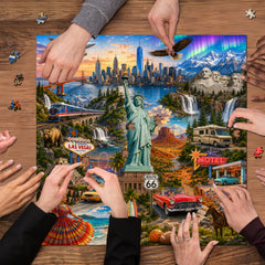 America Landmarks Journey Jigsaw Puzzle 1000 Piece