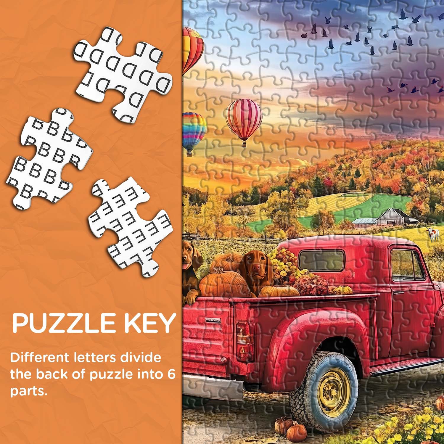 Colorful Fall Harvest Jigsaw Puzzle 1000 Pieces