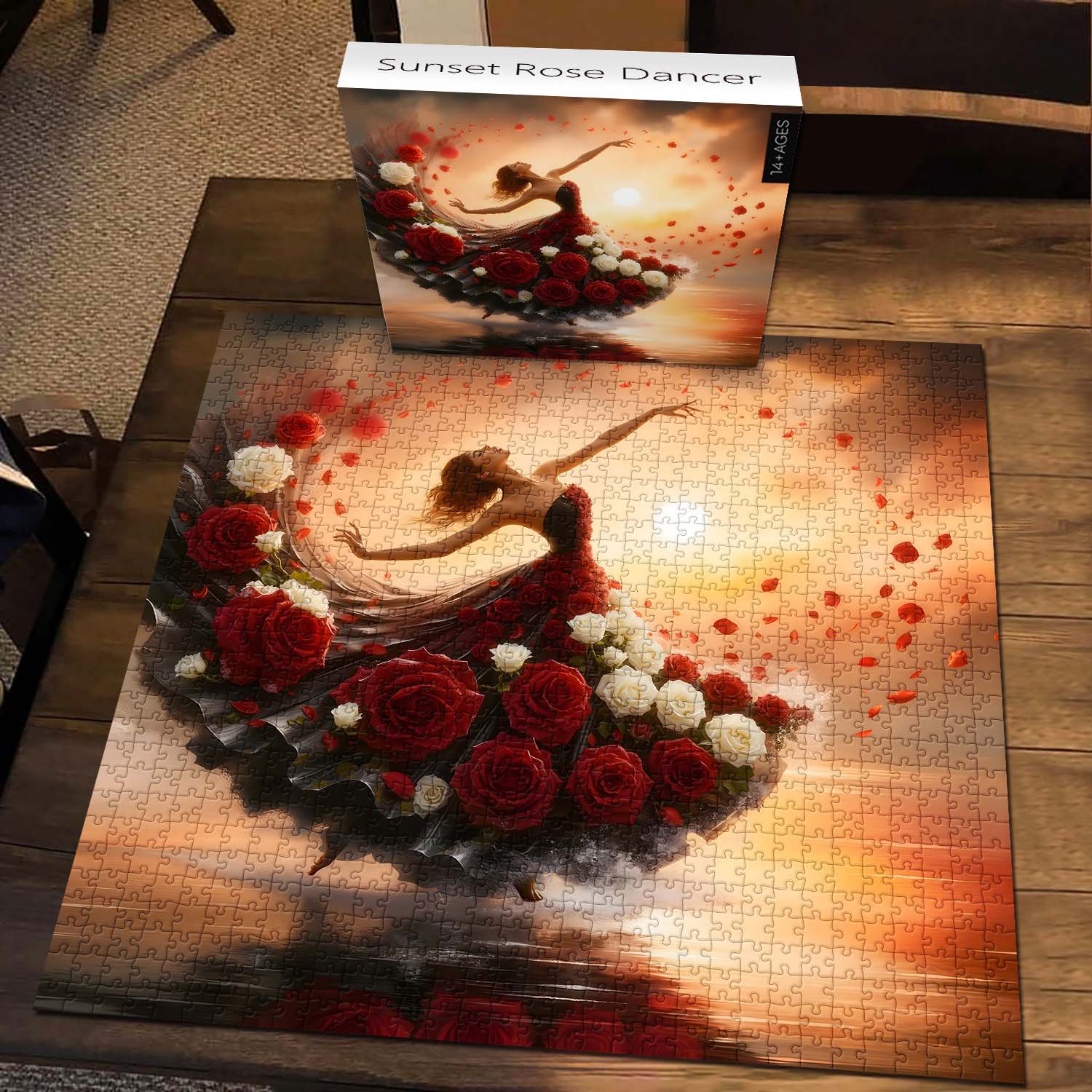 Sunset Rose Dancer Jigsaw Puzzle 1000 Pieces
