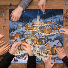 Christmas Snowy Village Jigsaw Puzzle 1000 Piece
