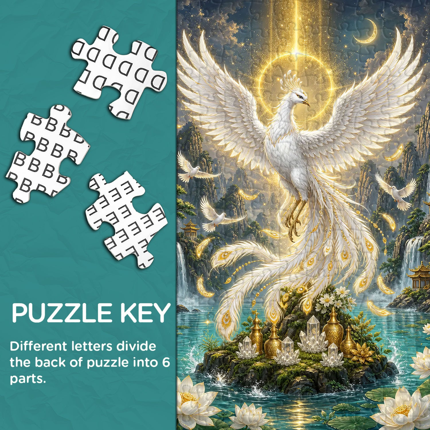 Oriental Divine Bird Painting Jigsaw Puzzle 1000 Piece