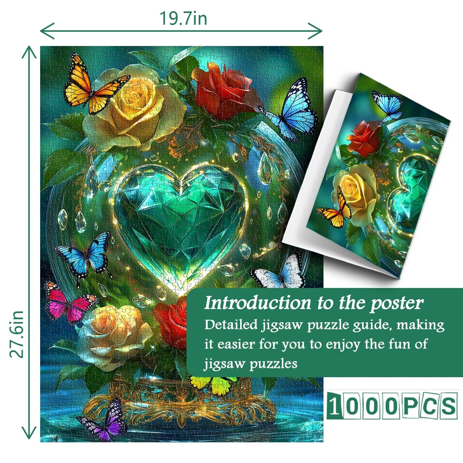 Crystal Heart Garden Jigsaw Puzzle 1000 Pieces