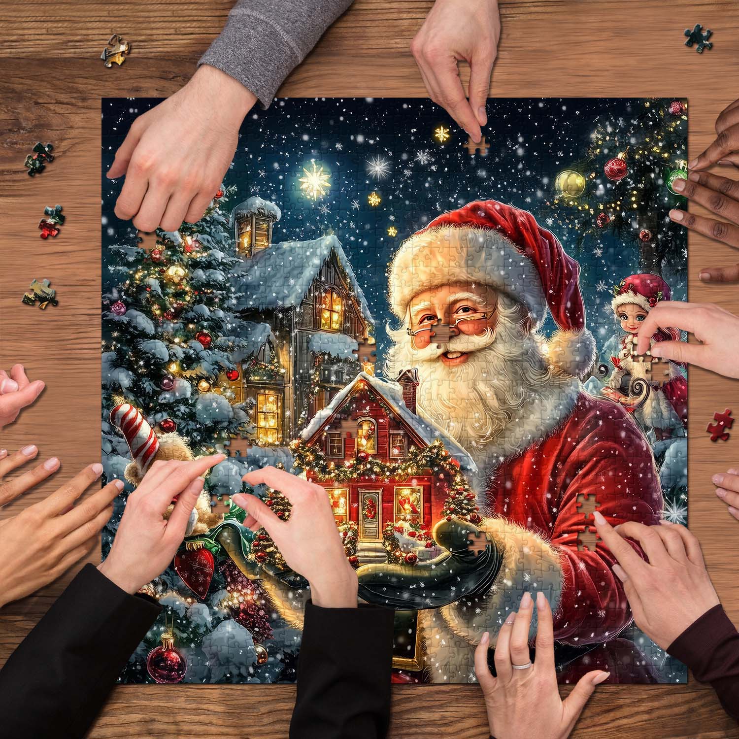 Santa's Christmas House Jigsaw Puzzle 1000 Pieces