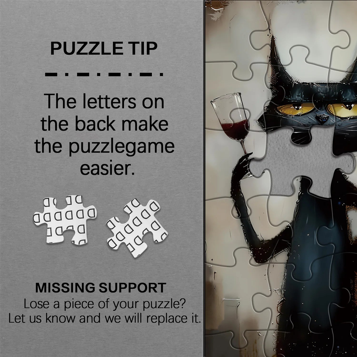 Tipsy Blackcat Jigsaw Puzzle 1000 Pieces