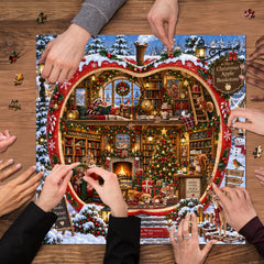 Christmas Apple Bookstore Jigsaw Puzzle 1000 Pieces