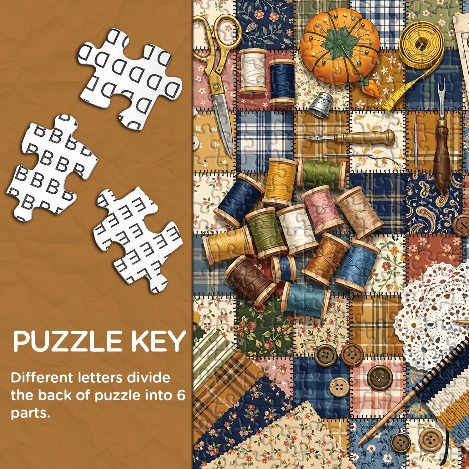 Retro Sewing Craft Jigsaw Puzzle 1000 Piece
