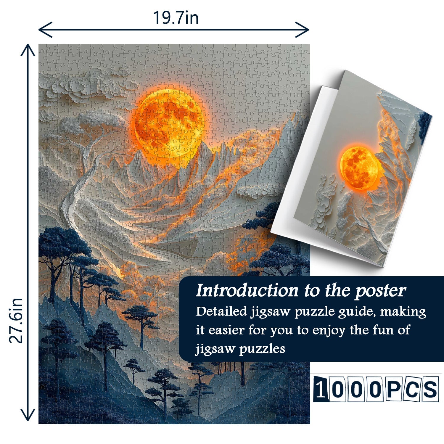 Moonlit Mountains Jigsaw Puzzle 1000 Pieces