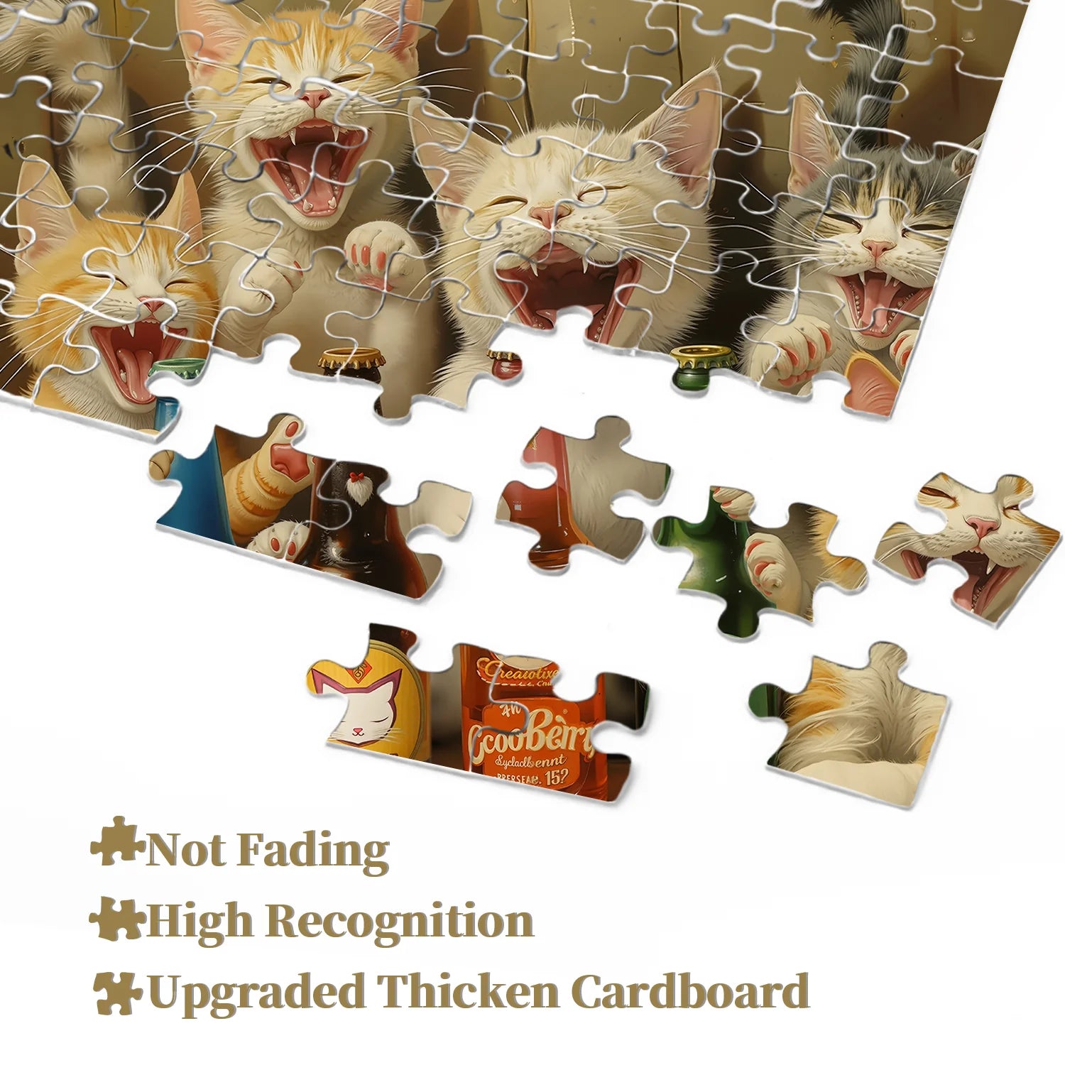 Happy Cat Wine Party Jigsaw Puzzles 1000 Pieces