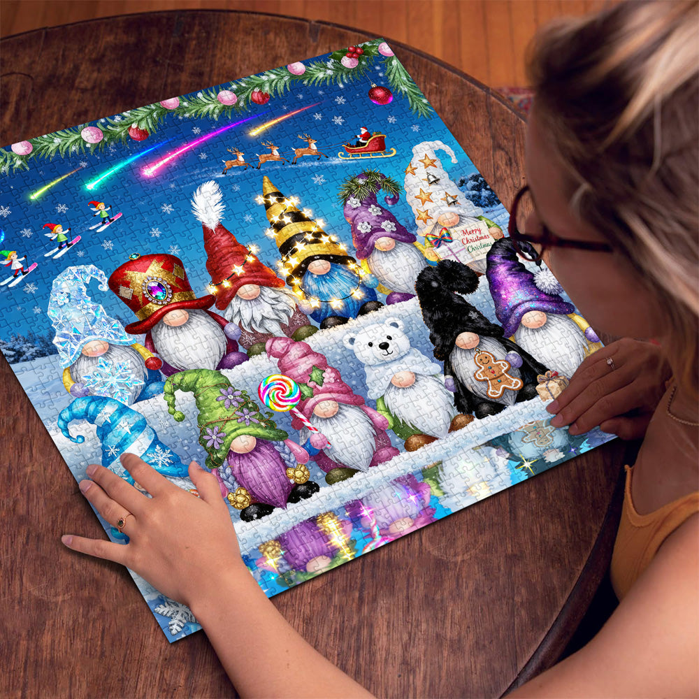 Starlit Gnome Parade Jigsaw Puzzle 1000 Pieces