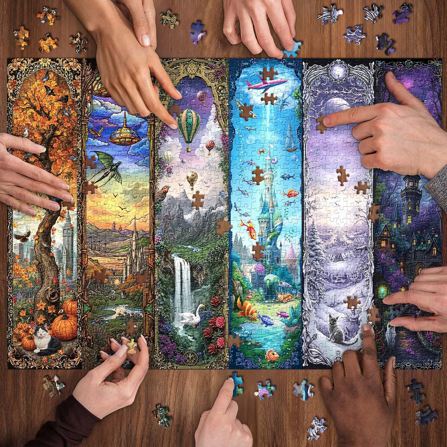 Skyline Adventure Bookmark Jigsaw Puzzle 1000 Pieces
