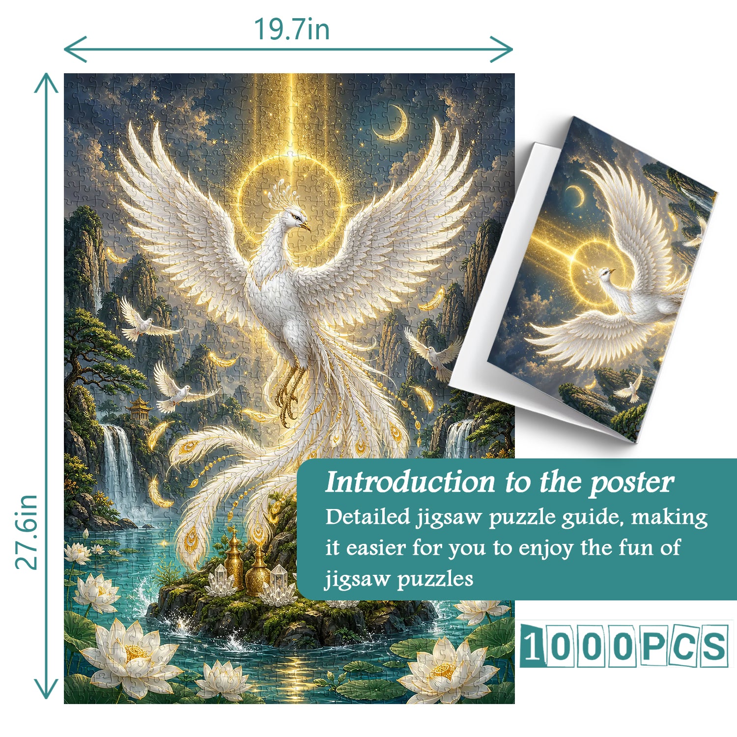Oriental Divine Bird Painting Jigsaw Puzzle 1000 Piece
