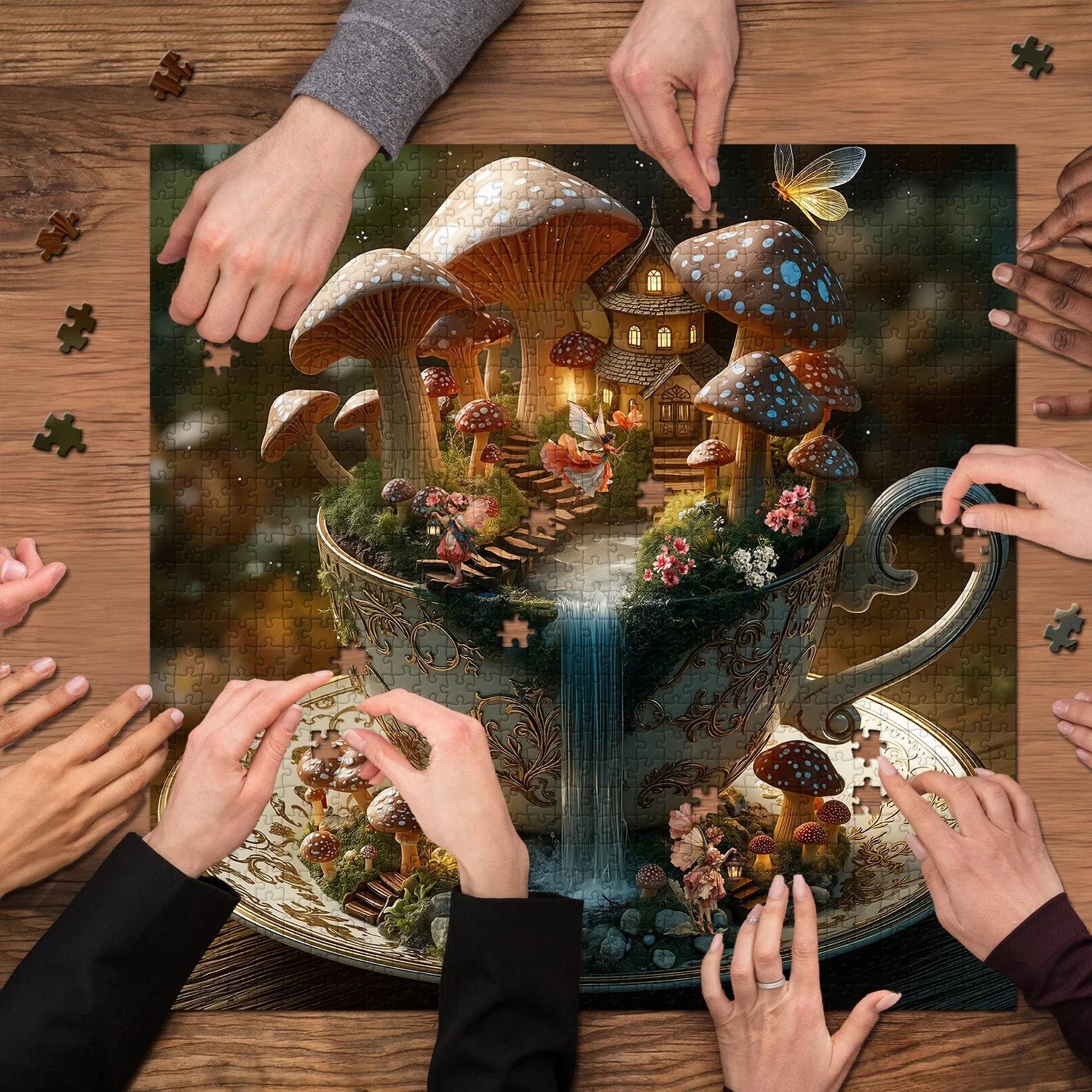 Mushroom Teacup Jigsaw Puzzle 1000 Pieces