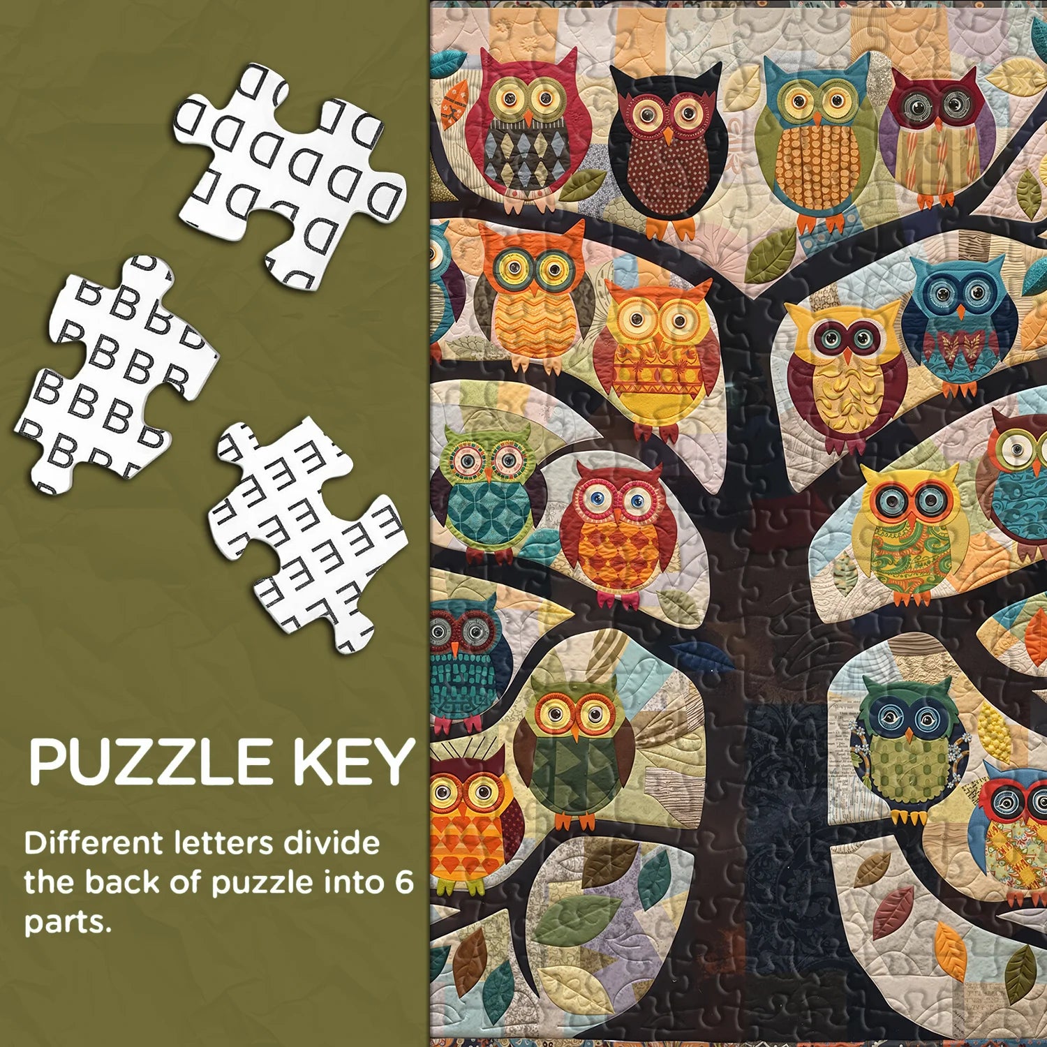 Colorful Owl Tree Jigsaw Puzzle 1000 Pieces