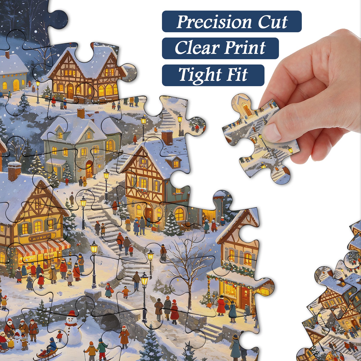 Christmas Snowy Village Jigsaw Puzzle 1000 Piece