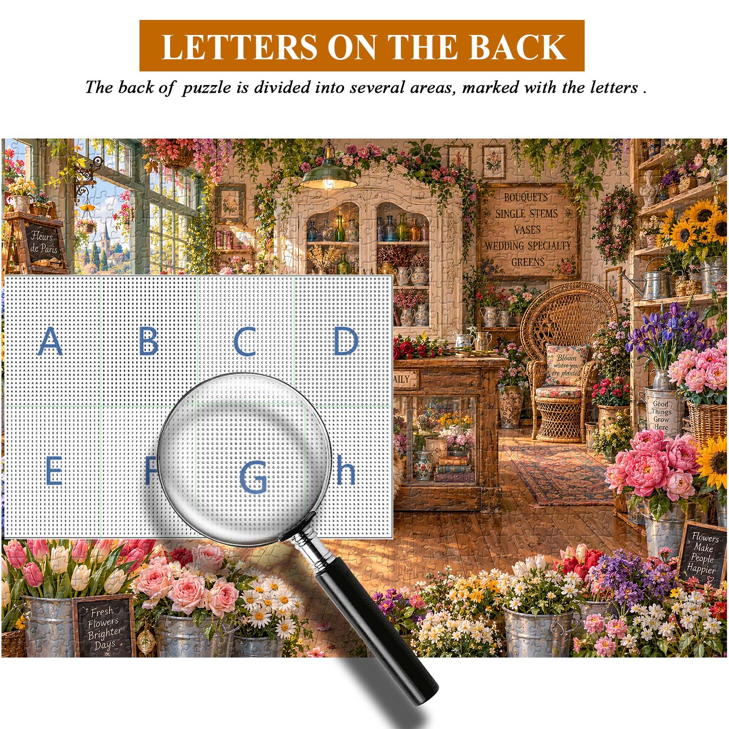 Retro Flower Cottage Jigsaw Puzzle 1000 Piece