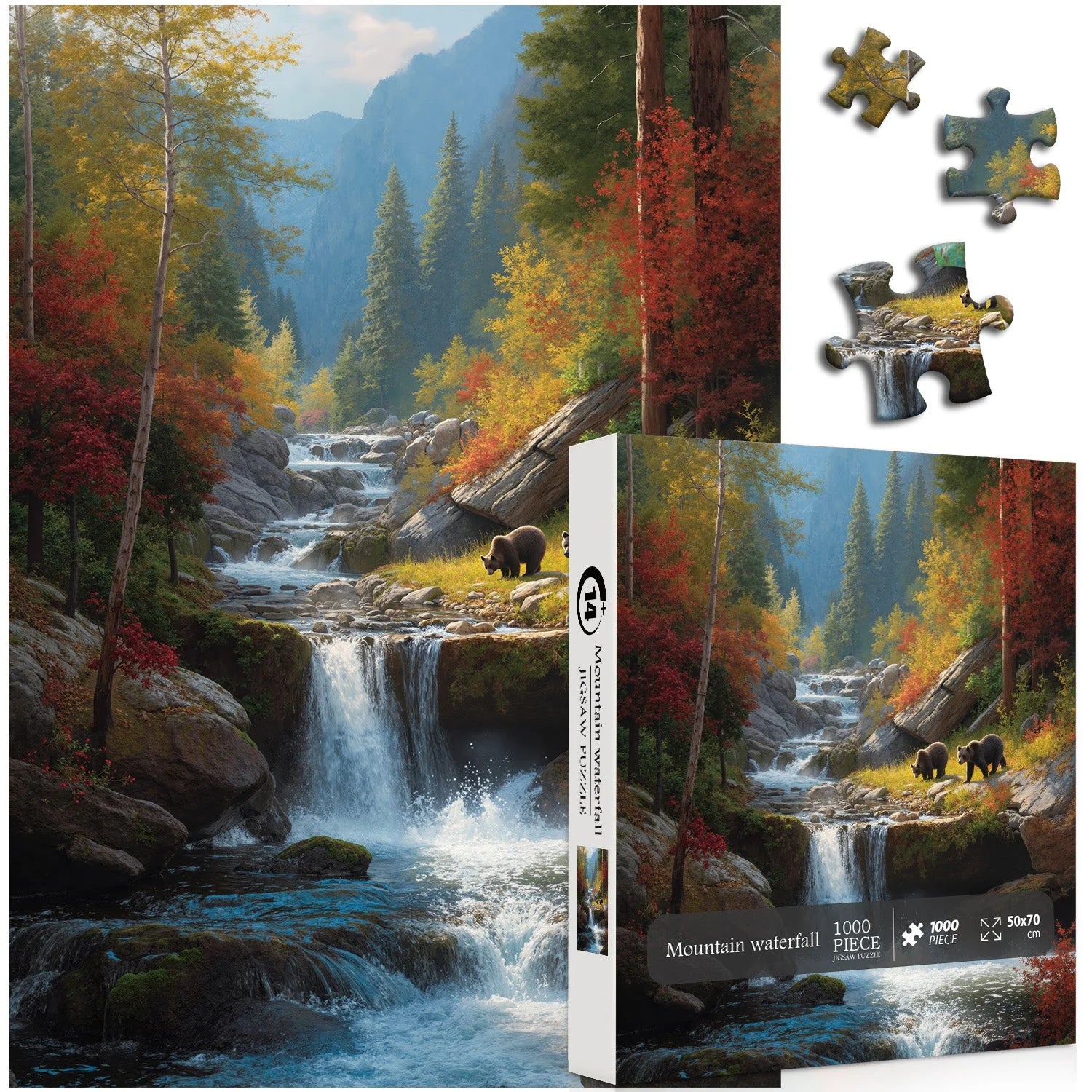 Mountain waterfall Jigsaw Puzzle 1000 Pieces