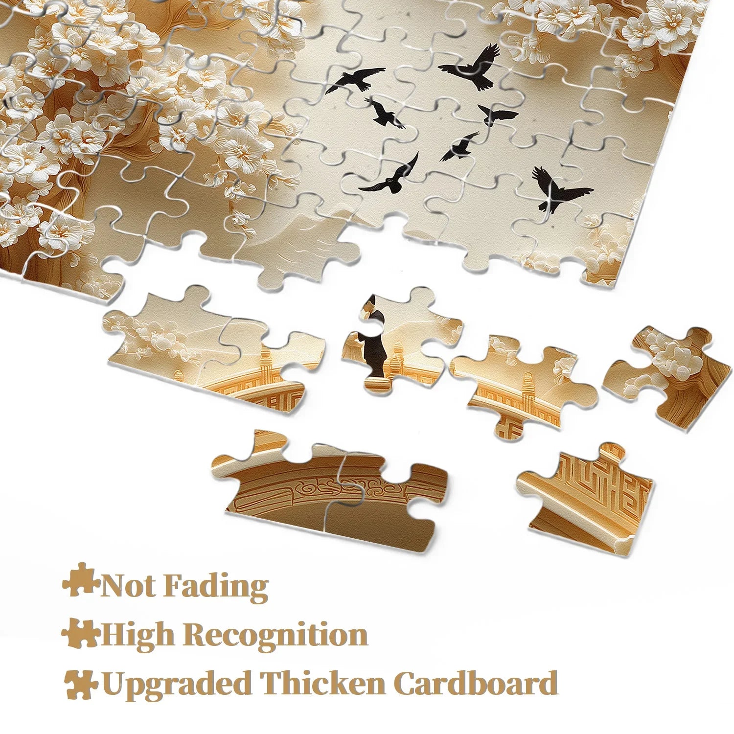 Golden Lovers Bridge Jigsaw Puzzle 1000 Pieces