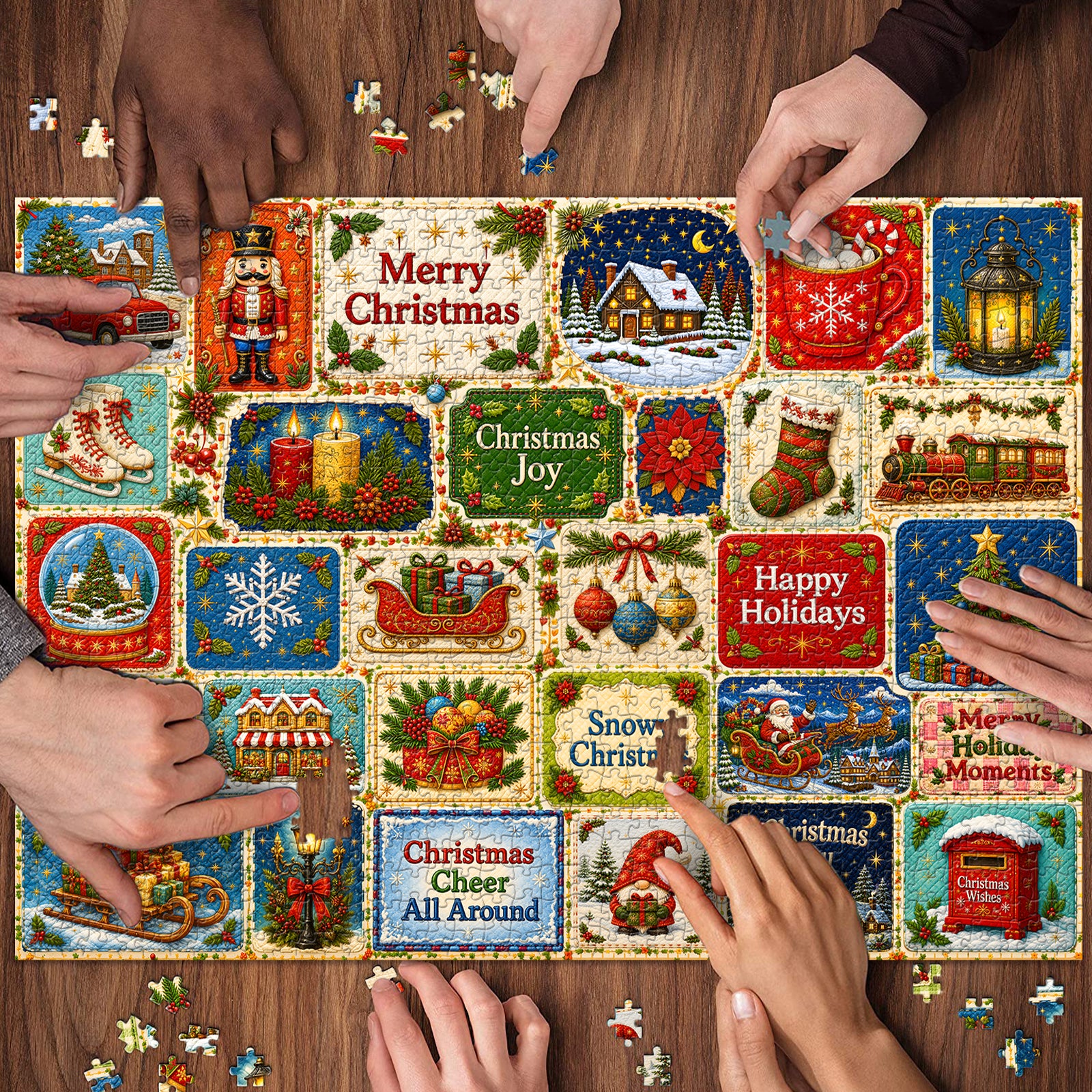 Christmas Quilt Jigsaw Puzzle 1000 Piece