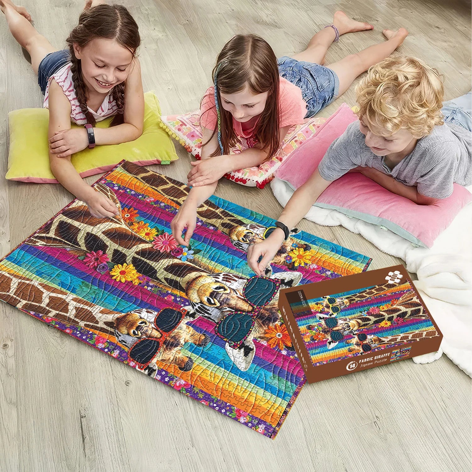 Fabric Giraffe Jigsaw Puzzle 1000 Pieces