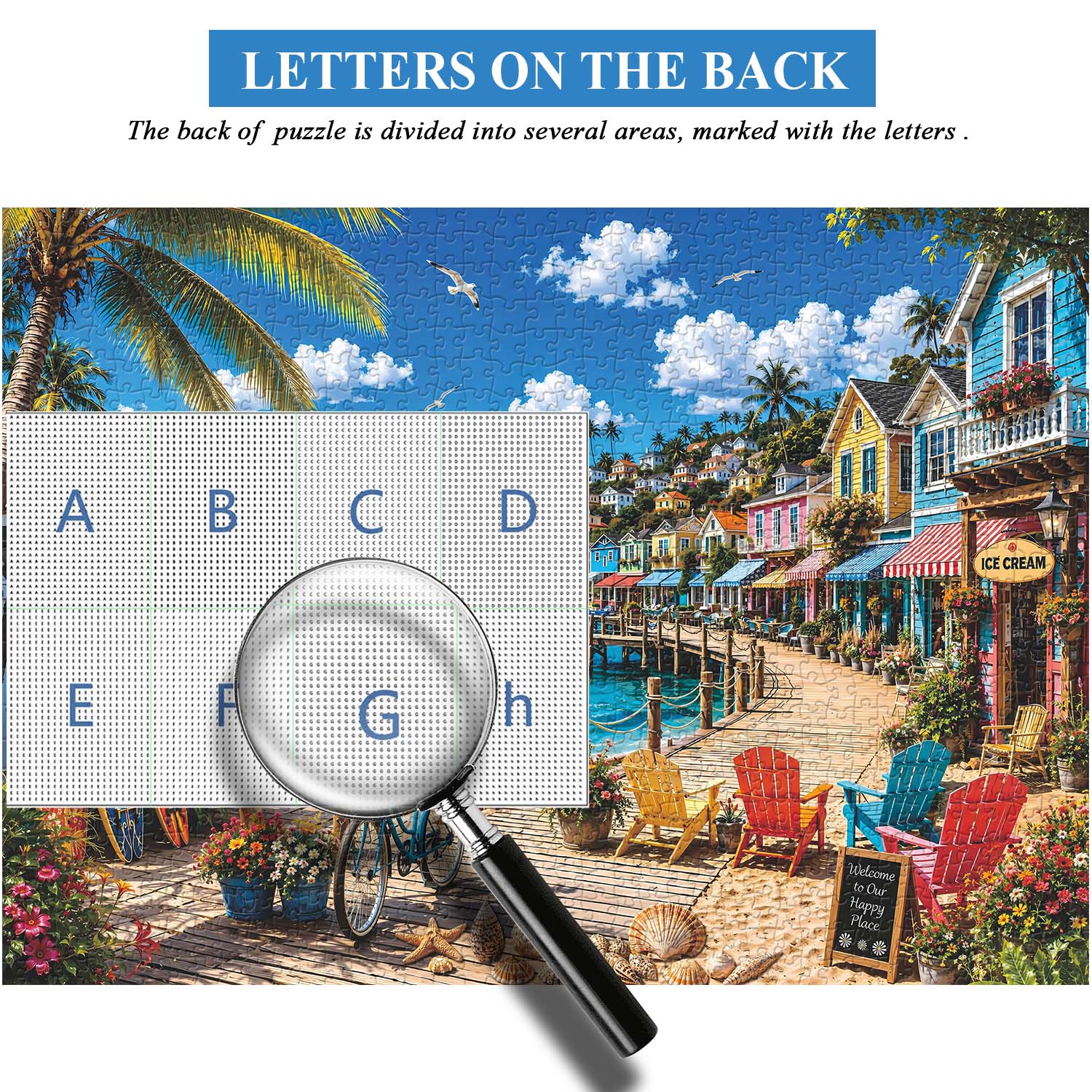 Colorful Coastal Town Jigsaw Puzzle 1000 Pieces