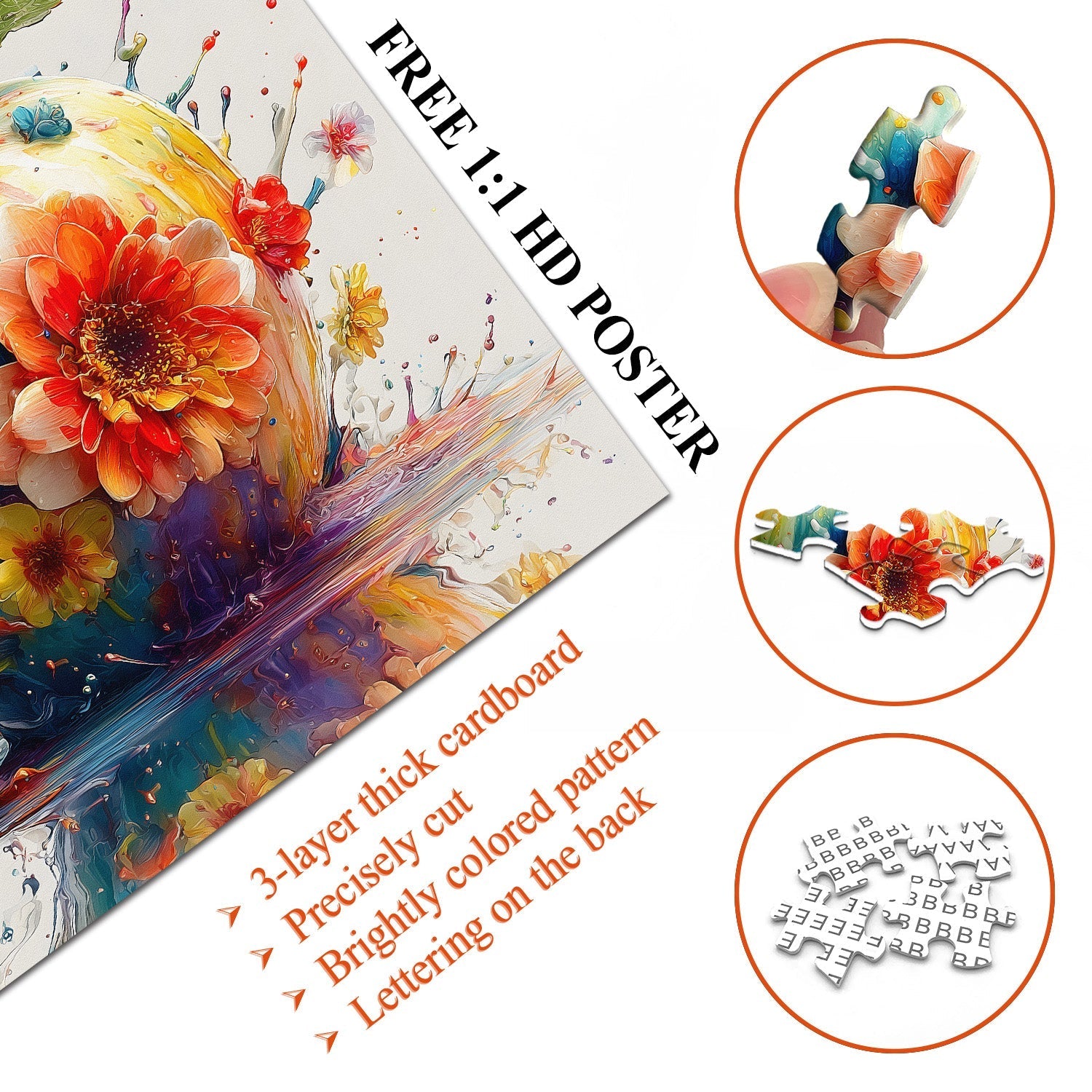 Blooming Color Apple Jigsaw Puzzle for Adult 1000 Pieces