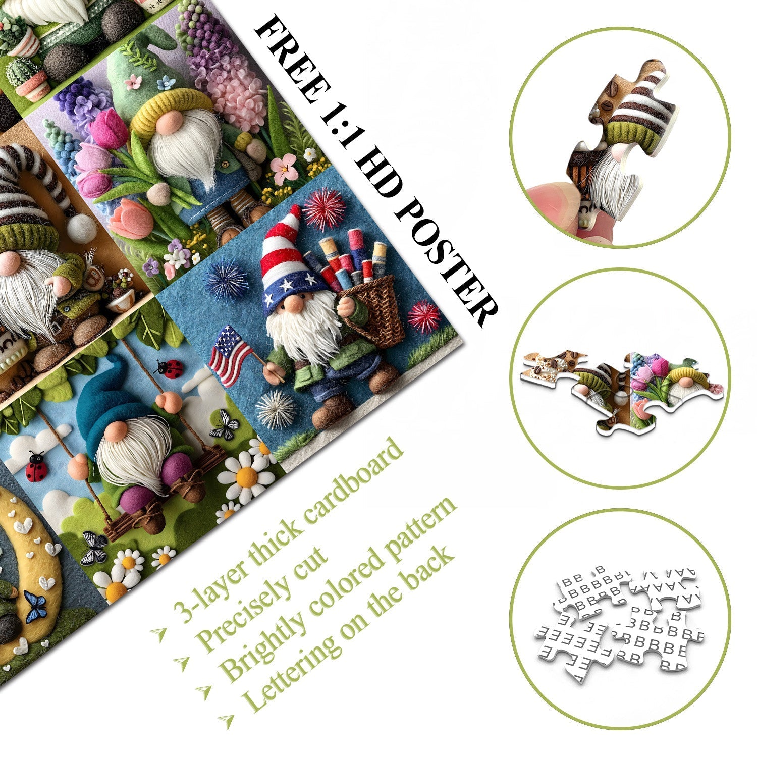 Joyful Gnome Jigsaw Puzzle 1000 Pieces