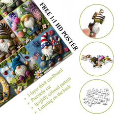 Joyful Gnome Jigsaw Puzzle 1000 Pieces