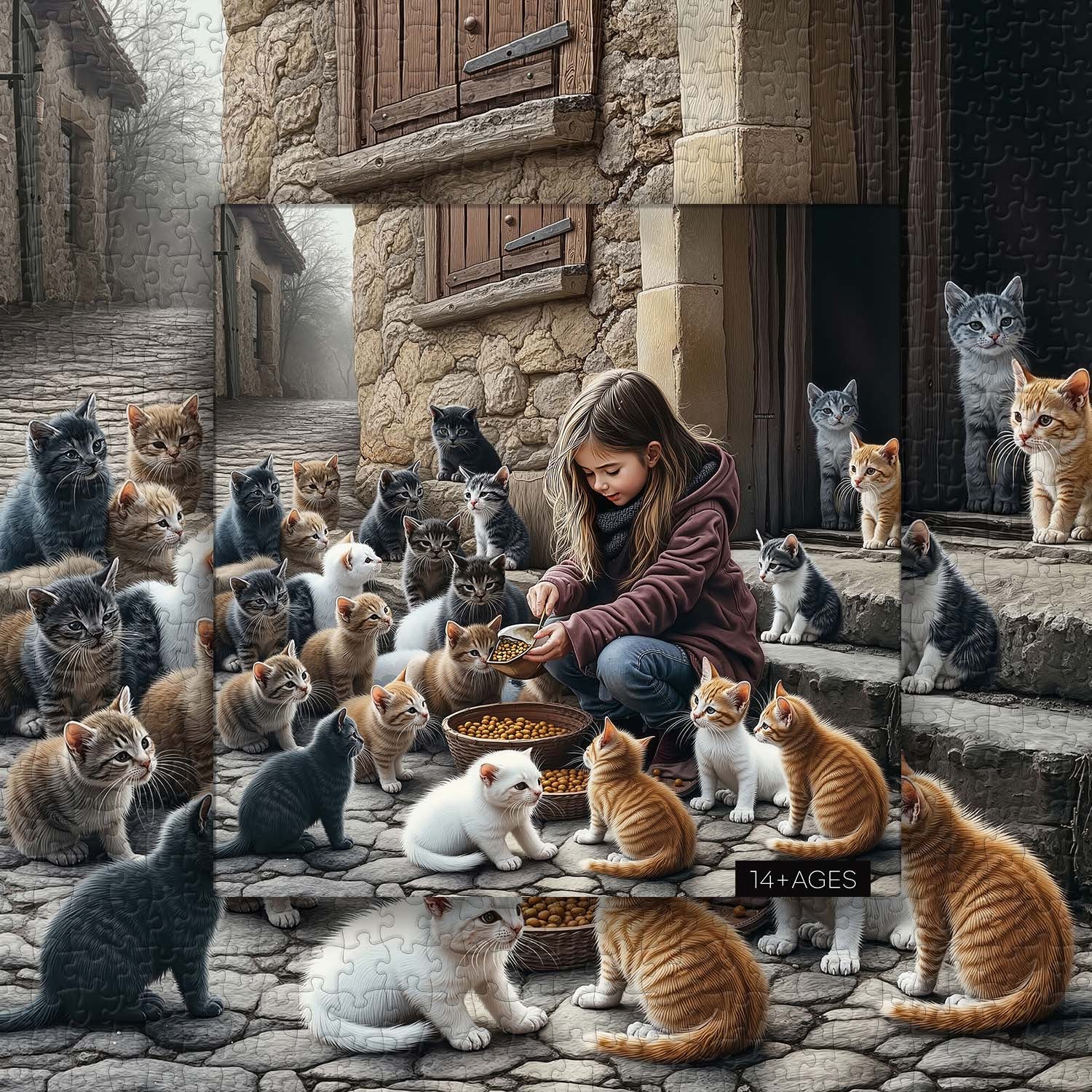 Kittens' Mealtime Jigsaw Puzzle 1000 Pieces