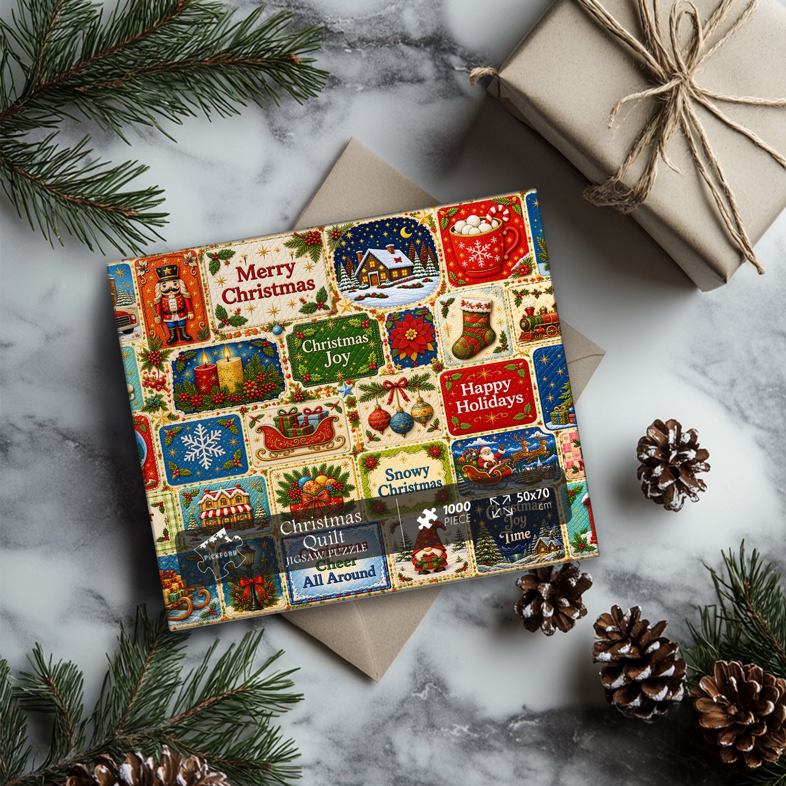 Christmas Quilt Jigsaw Puzzle 1000 Piece