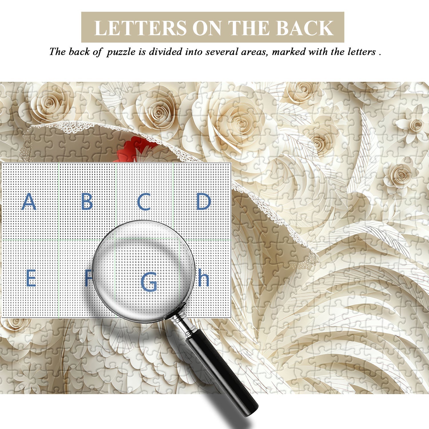 Elegant Floral Rooster Jigsaw Puzzle 1000 Pieces