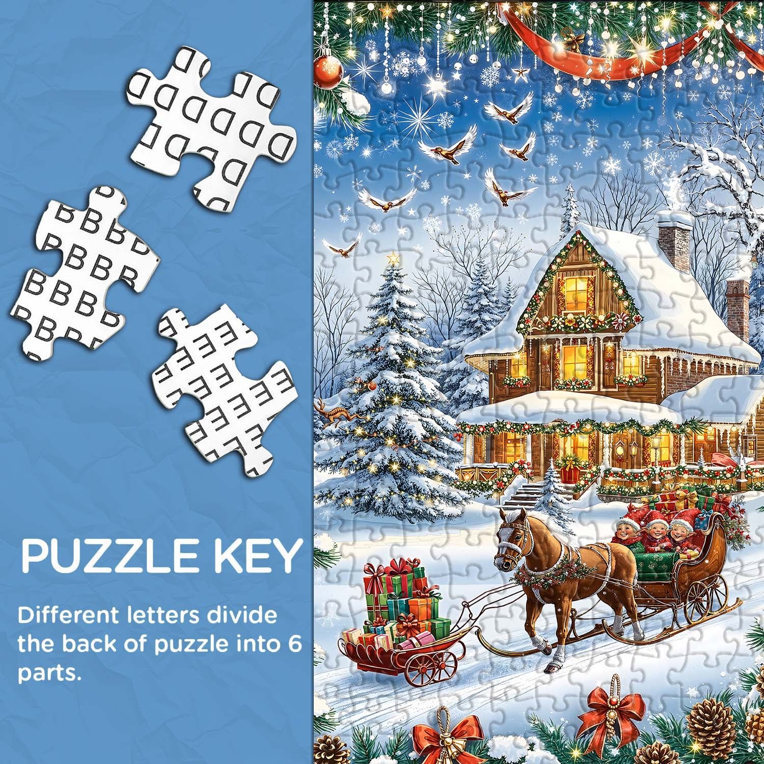 Christmas Sleigh Ride Jigsaw Puzzle 1000 Pieces