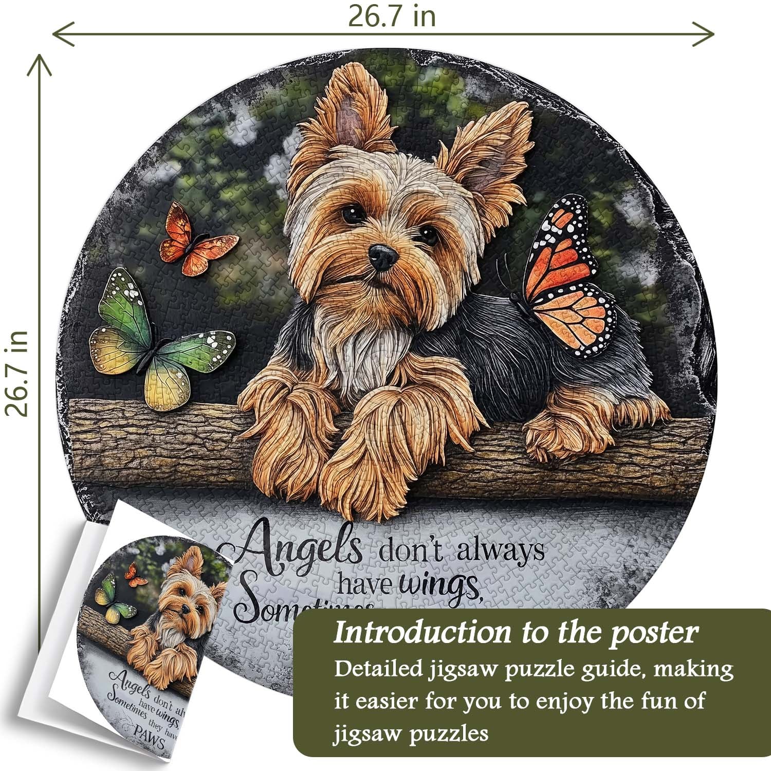 Angelic Yorkie Jigsaw Puzzle 1000 Pieces