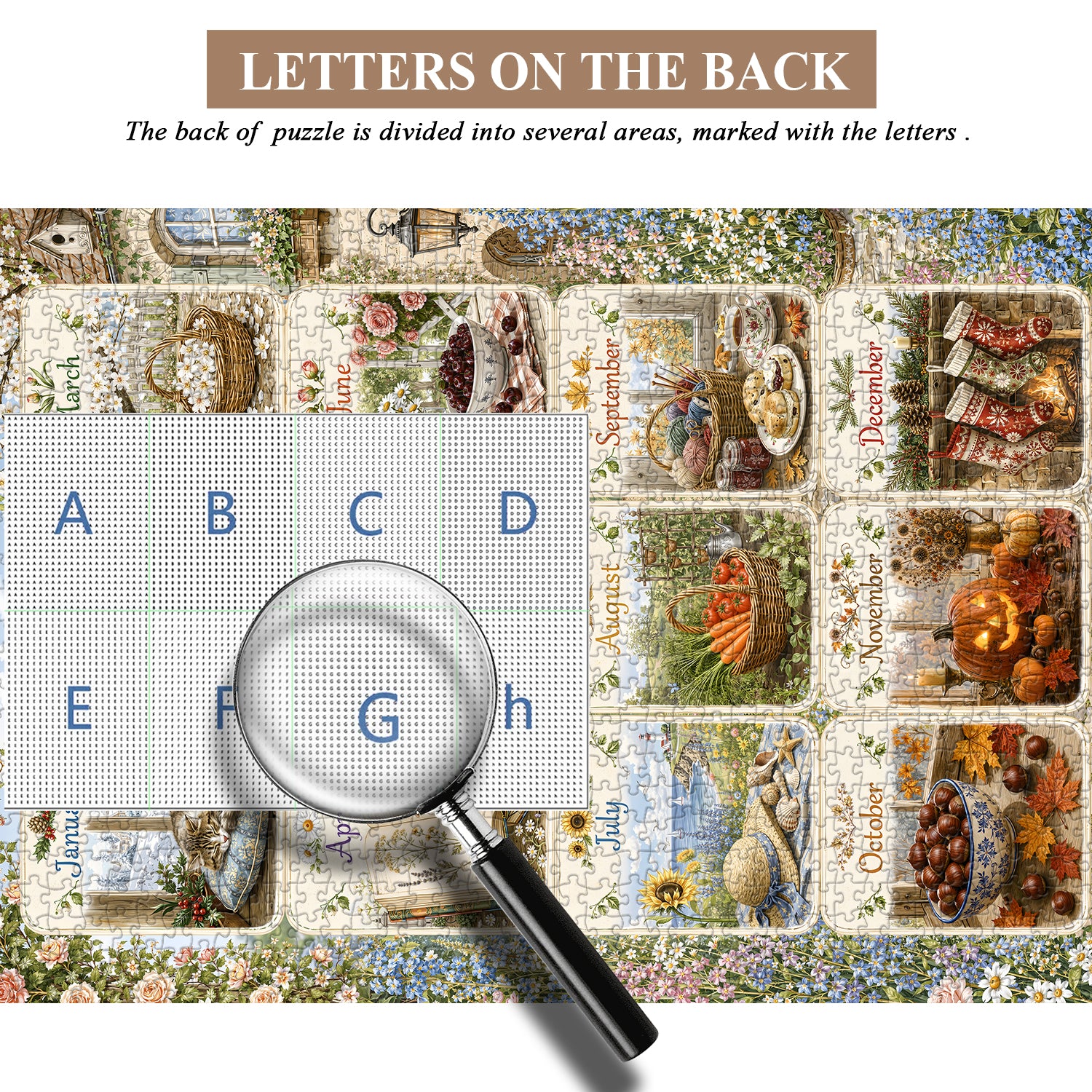 Rustic Months Jigsaw Puzzle 1000 Pieces
