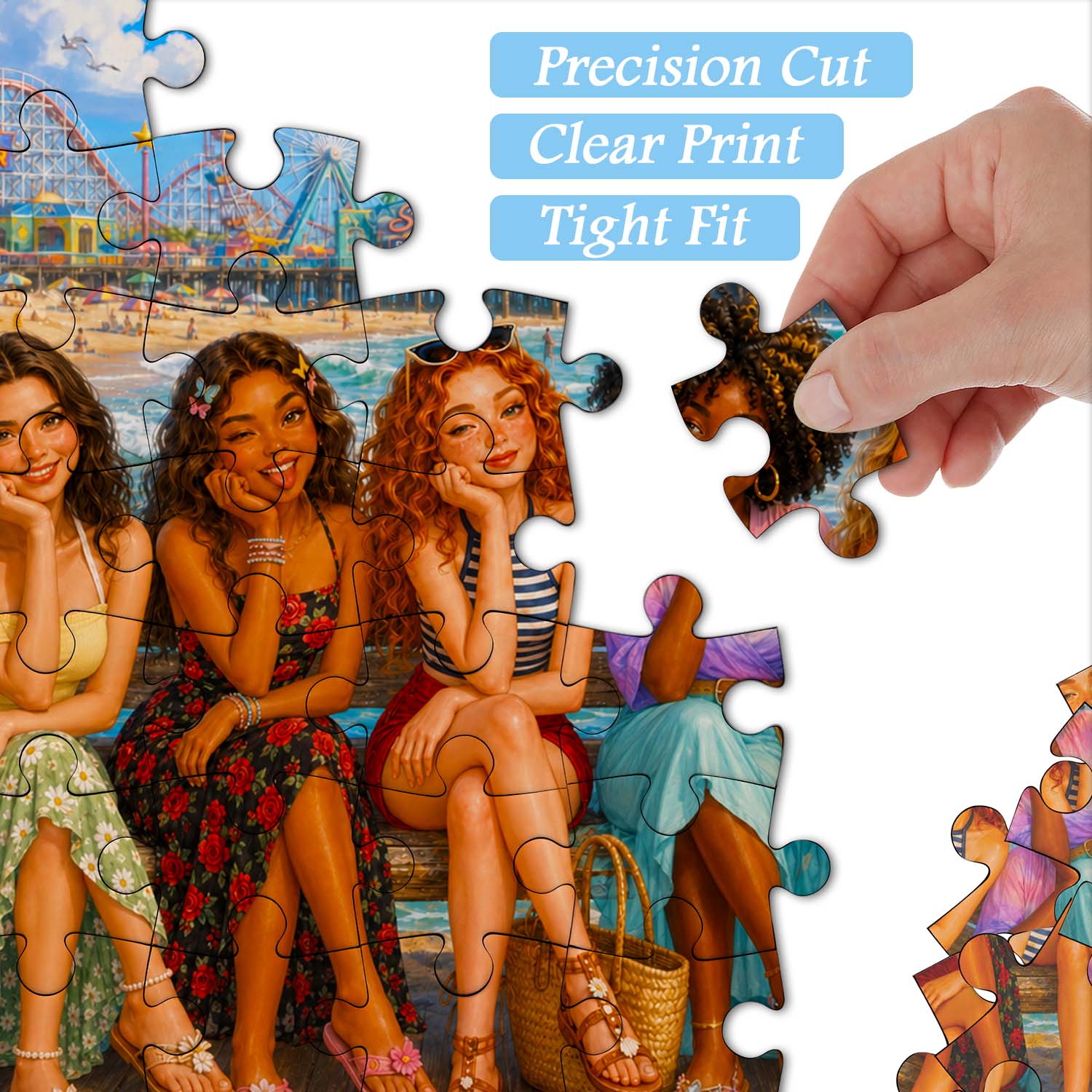 Girls' Coastal Getaway Jigsaw Puzzle 1000 Piece