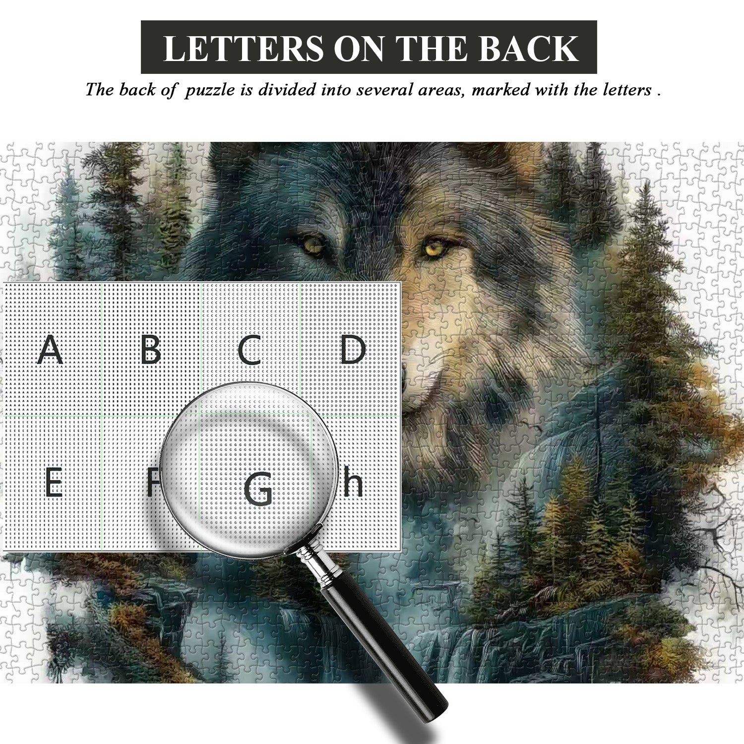 Wolf at the Waterfall Jigsaw Puzzle 1000 Pieces