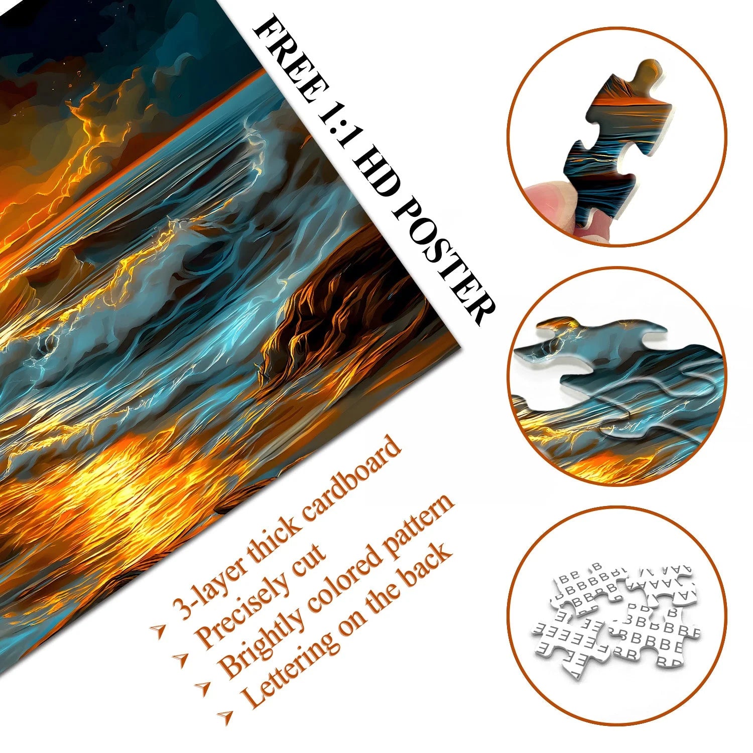 Moon Waves Jigsaw Puzzle 1000 Pieces