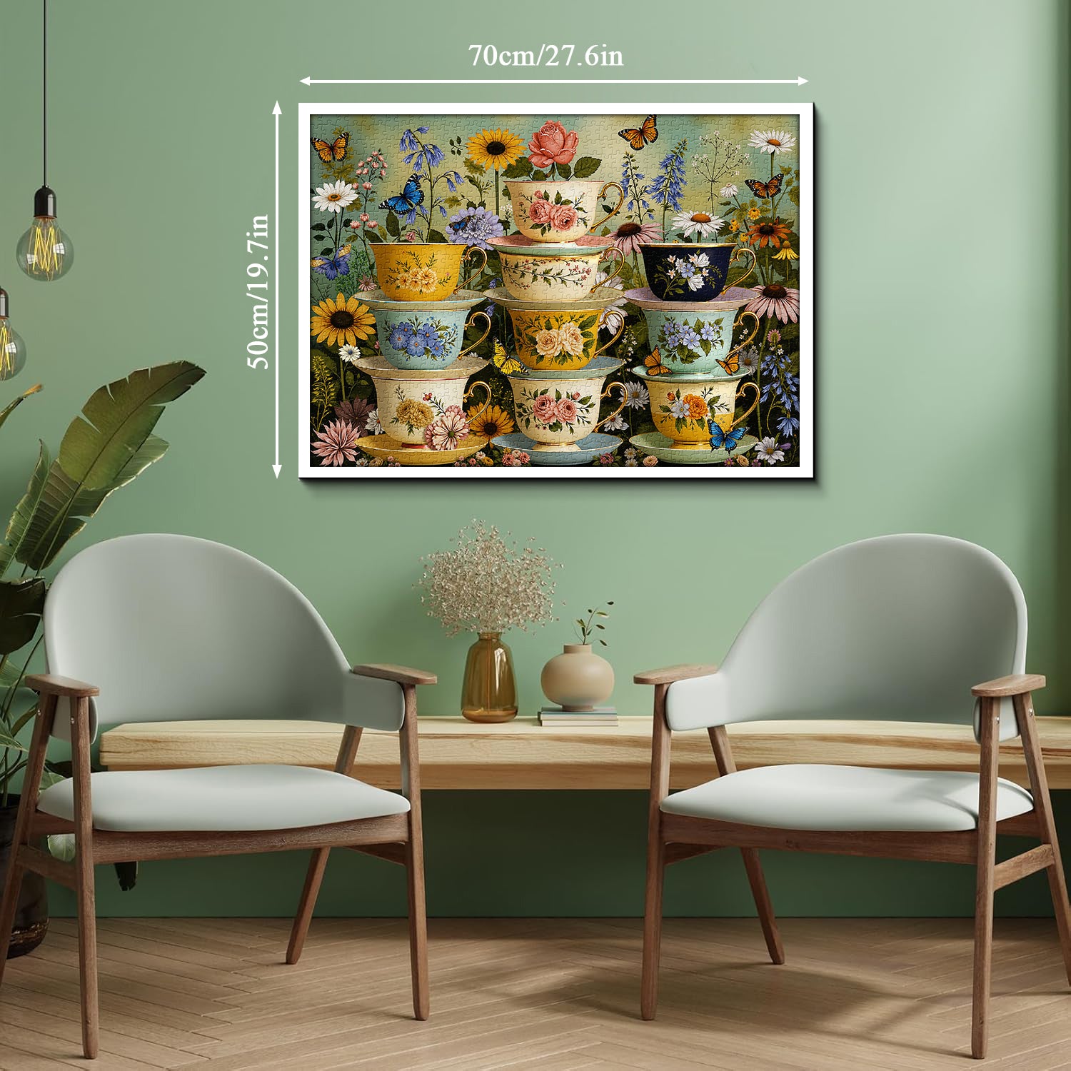 Floral Teacup Garden Jigsaw Puzzle 1000 Piece