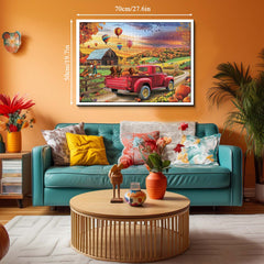 Colorful Fall Harvest Jigsaw Puzzle 1000 Pieces